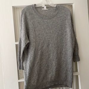 Caslon marled grey cashmere scoop neck sweater